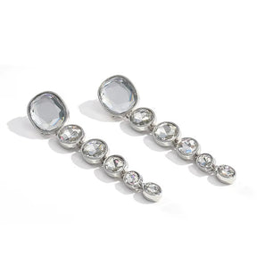 Silver Crystal Statement Earrings