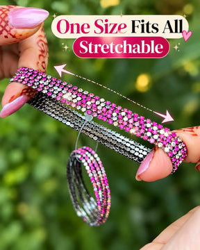 Diwali Party Stack –  Set of 48 Stretchable Bangles