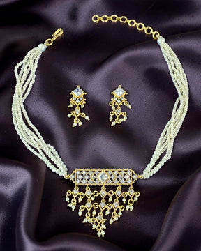 Indrani White Pearl Choker Set