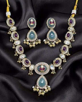 Purnima Pastel Ghungroo Necklace Set