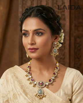 Purnima Pastel Ghungroo Necklace Set