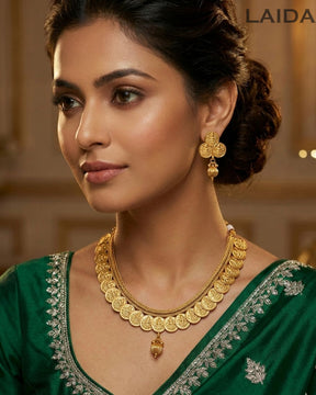 Chitra Antique Golden Necklace Set