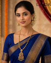 Bhagyashree Pink Antique Golden Necklace Set