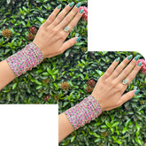 Wedding Special - Stretchable Multi Gold Plated Bracelet - Pack of 24