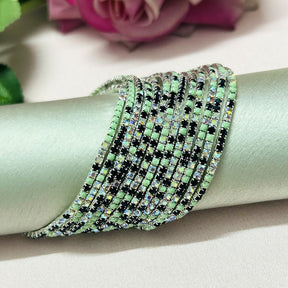 Stretchable Mint Magic Silver Plated Bracelet - Pack of 12