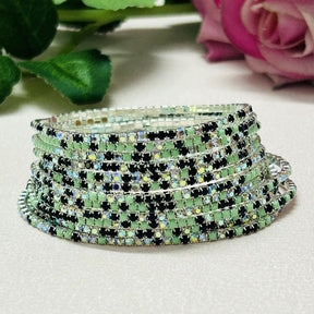 Stretchable Mint Magic Silver Plated Bracelet - Pack of 12