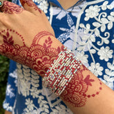 Stretchable Ruby Shine Silver Plated Bracelet - Pack of 12