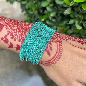 Stretchable Rama Green Bracelet - Pack Of 12
