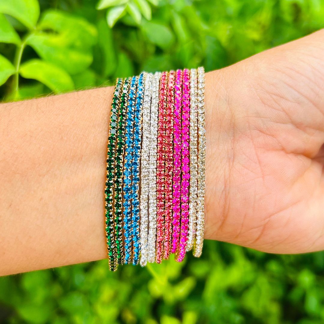 Twinkle Tone Stretchable Bracelet  Set - Pack of 12
