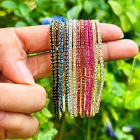 Twinkle Tone Stretchable Bracelet  Set - Pack of 12