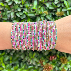 Wedding Special - Stretchable Multi Gold Plated Bracelet - Pack of 24
