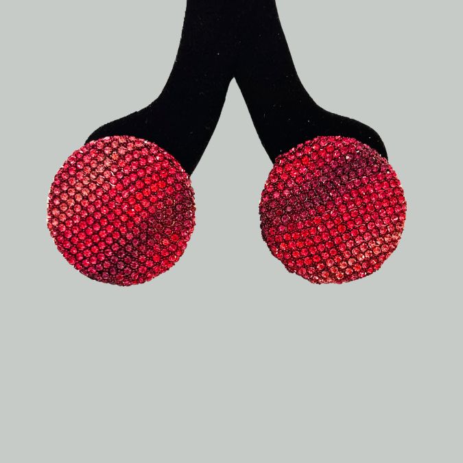 Bling Blogger Red Stud Earrings