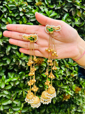Zareen Green Kashmiri Earrings
