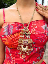 Noor-e-zewar Kundan Ruby Studded Necklace Set
