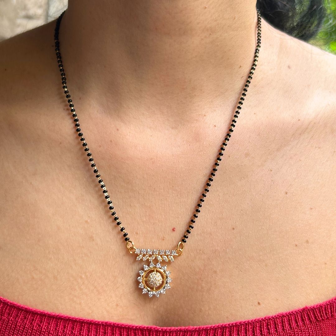 Vatsala American Diamond Mangalsutra Set