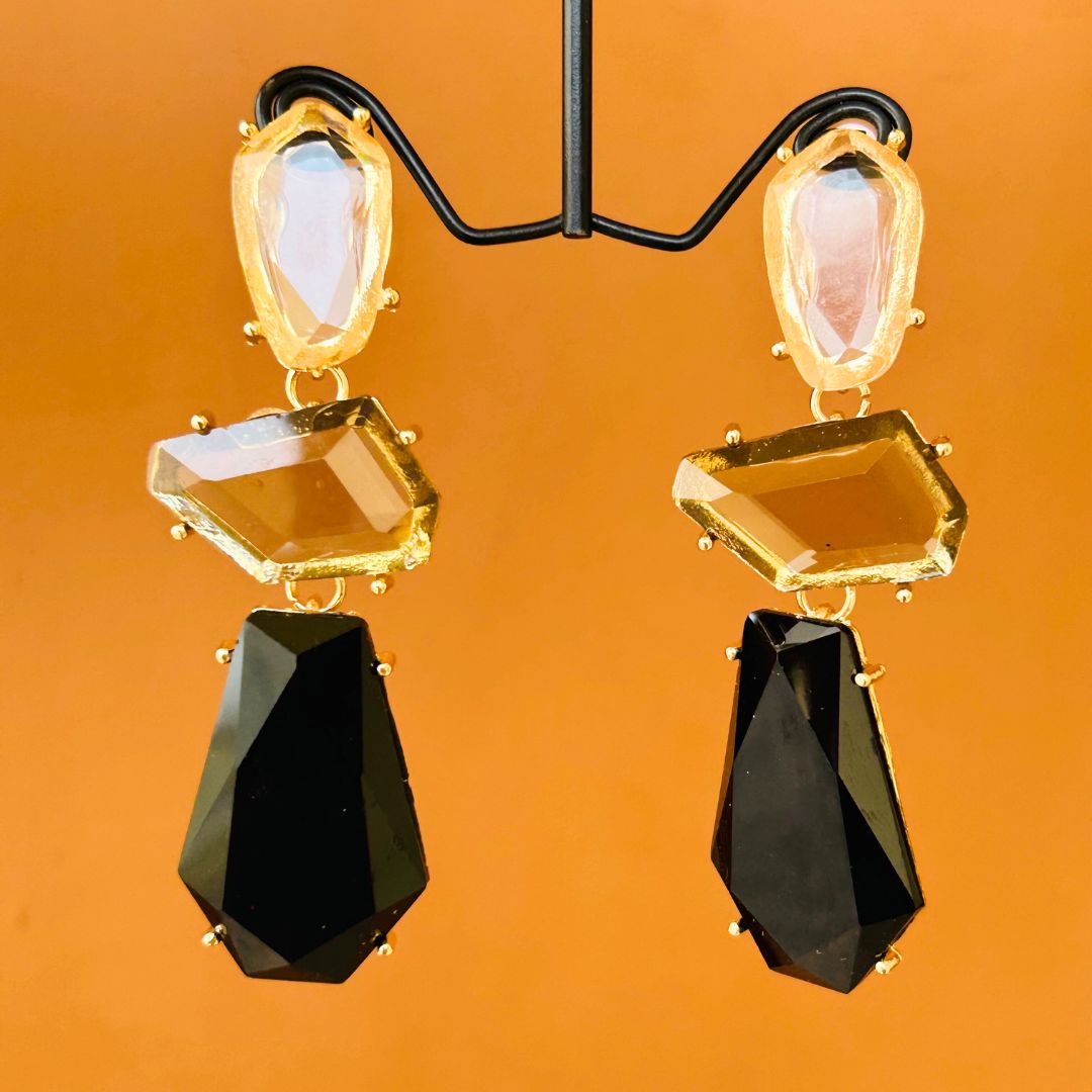 Maya Black Statement Earring