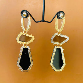 Maya Black Statement Earring