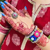 Navratri Special Premium Thread Mirror Ghungroo Bracelet / Kada