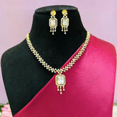 Aliya 18K Gold Plated American Diamond Necklace Set