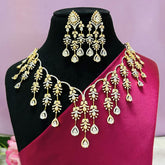 Daisy 18K Gold Plated American Diamond Necklace Set