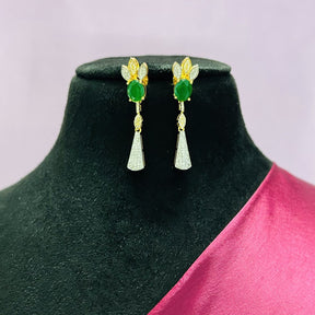 Ada  Emerald Green American Diamond Necklace set