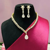 Mira 18K Gold Plated American Diamond Necklace Set