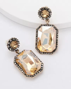 Golden Sparkle Drop Earrings