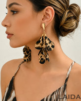 Feather-lite Animal Print Earrings