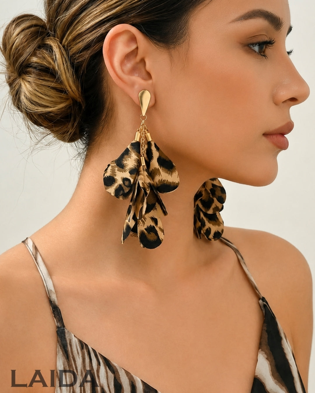 Feather-lite Animal Print Earrings