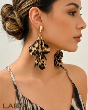 Feather-lite Animal Print Earrings