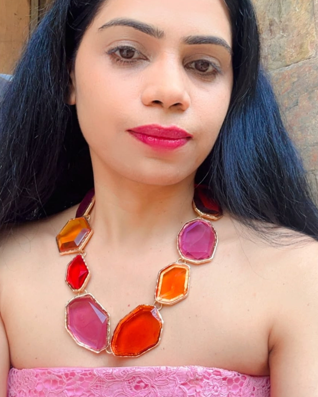 Maya Multicolor Statement Necklace