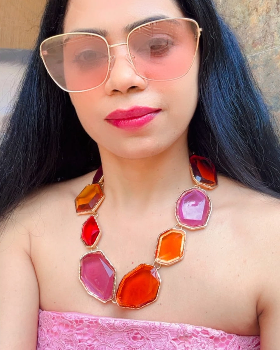 Maya Multicolor Statement Necklace