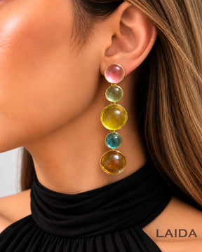 Multi Bubble Resin Drop Earrings