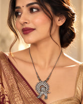 Laida Krishna Silver Oxidised Necklace