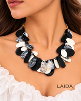 Black Chic Resin Necklace