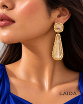 Golden Resin Earrings