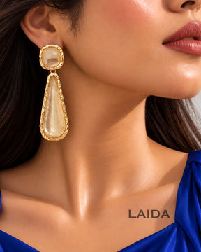 Golden Resin Earrings
