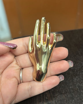Vintage Golden Hand Brooch