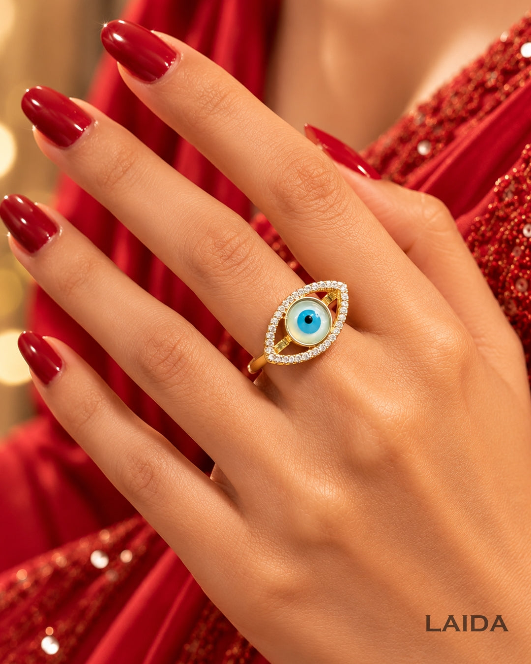 Evil Eye Adjustable Ring