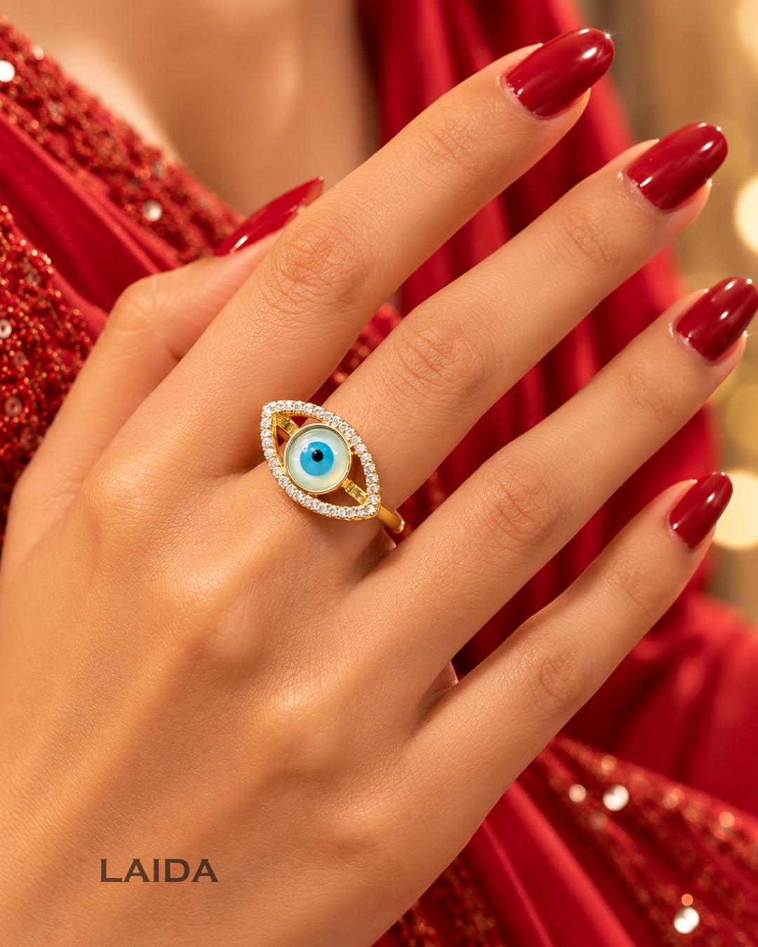 Evil Eye Adjustable Ring
