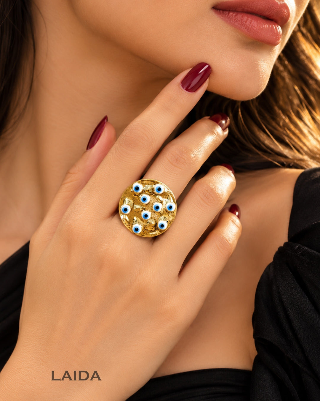 Evil Eye Golden Finger- Ring
