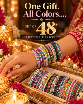Diwali Party Stack –  Set of 48 Stretchable Bangles