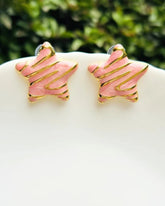 Baby Pink Star Stud Earrings
