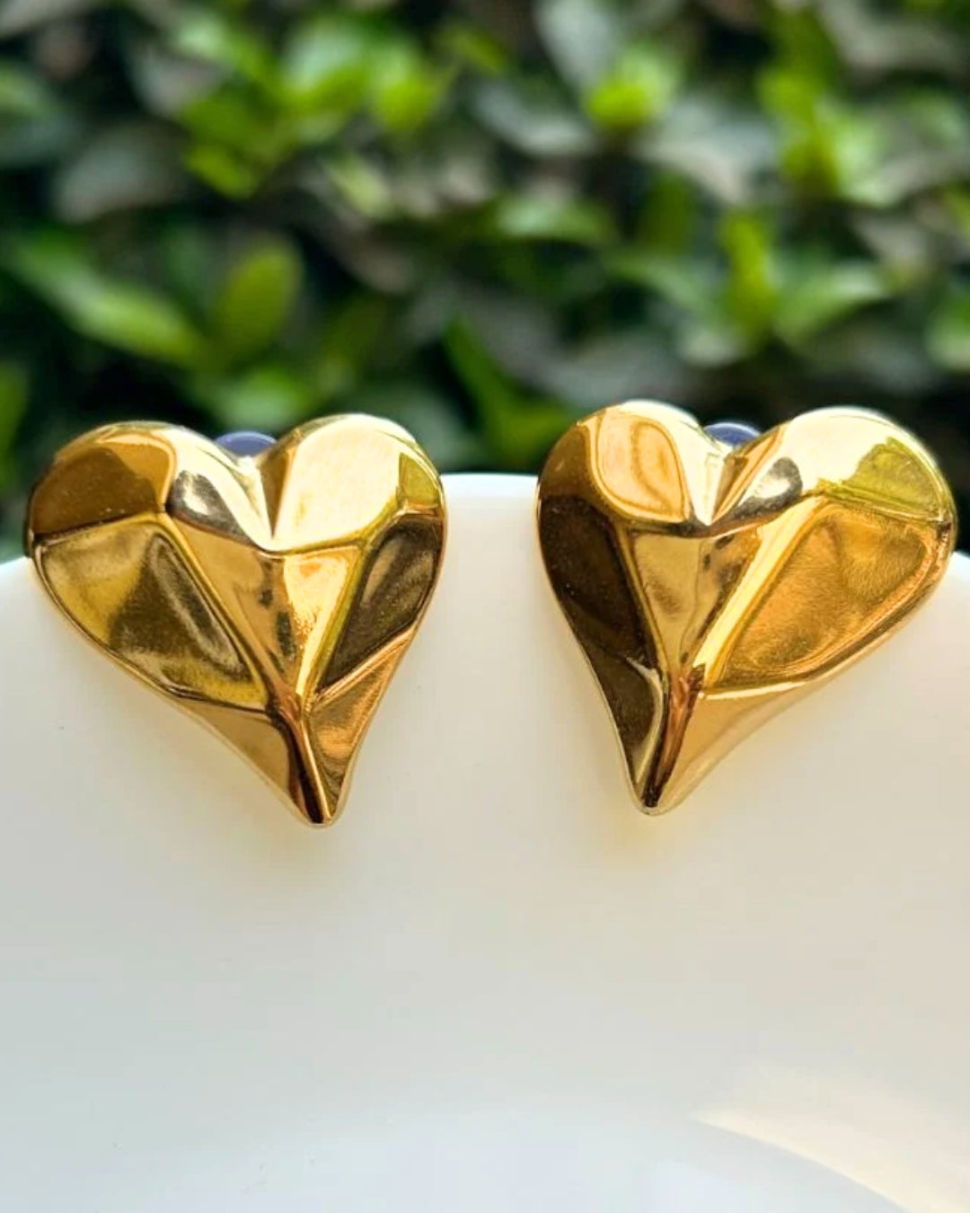 Textured  Heart Stud Earring