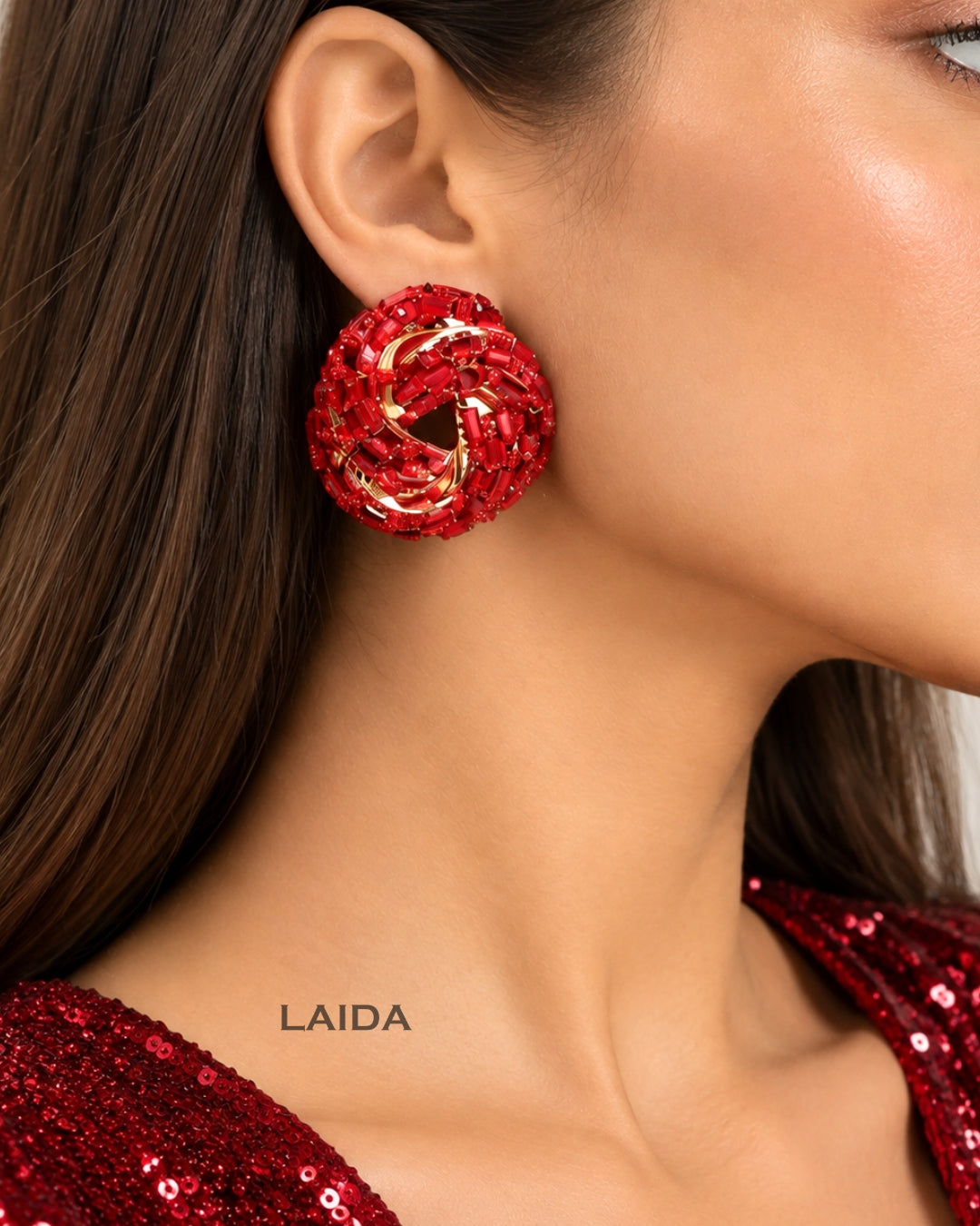 Bling Blogger Red Knot Statement Studs