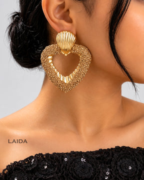 Bling Blogger Envy Golden Heart Earrings