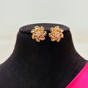 Veda 18K Gold Plated American Diamond Pendant Set