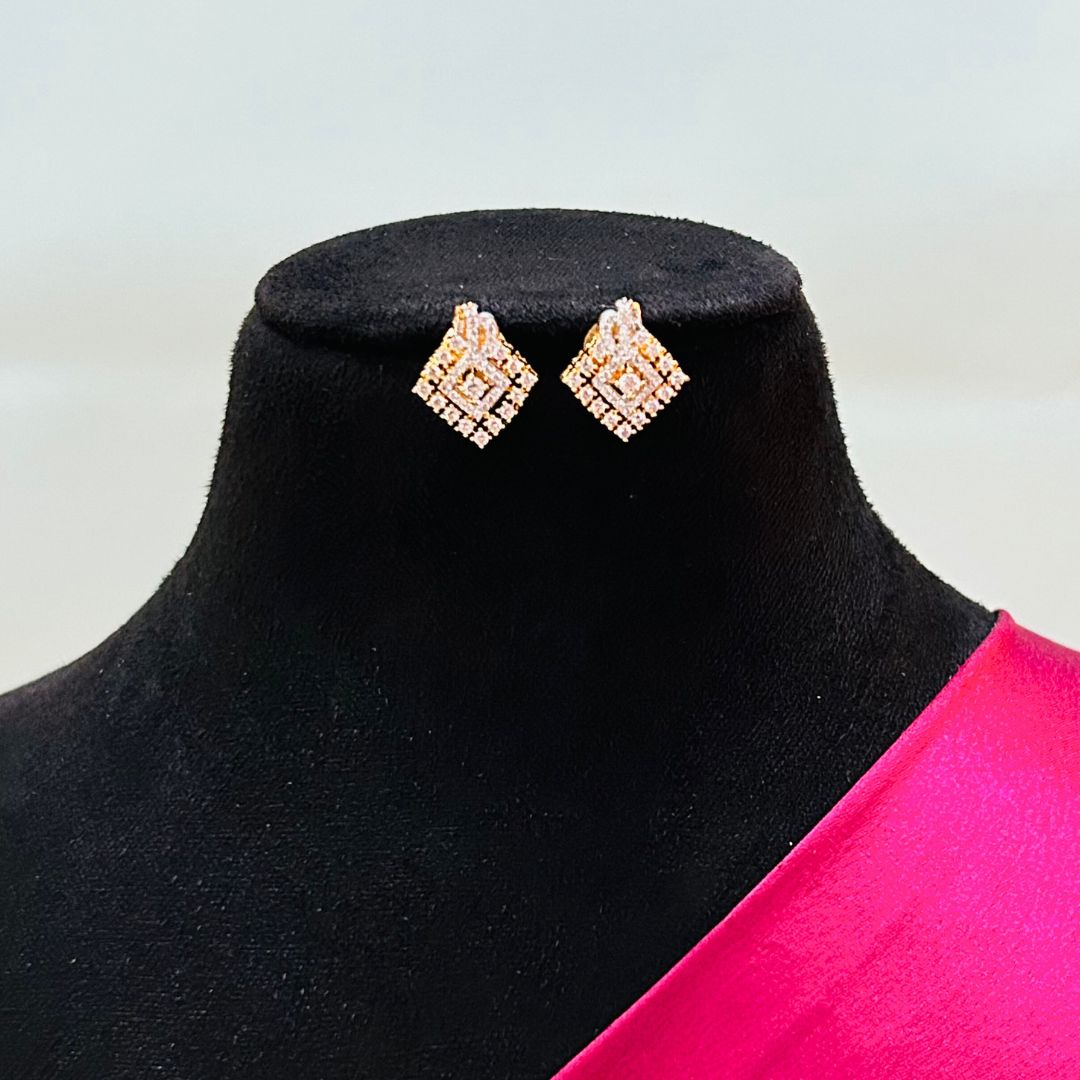 Ayrah 18K Gold Plated American Diamond Pendant Set