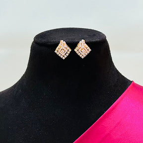 Ayrah 18K Gold Plated American Diamond Pendant Set
