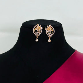 Darshana 18K Gold Plated American Diamond Pendant Set